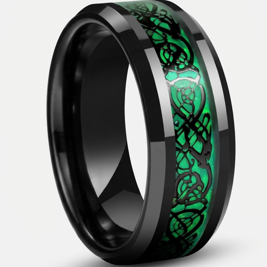 Sculpturale Drakenring voor Heren