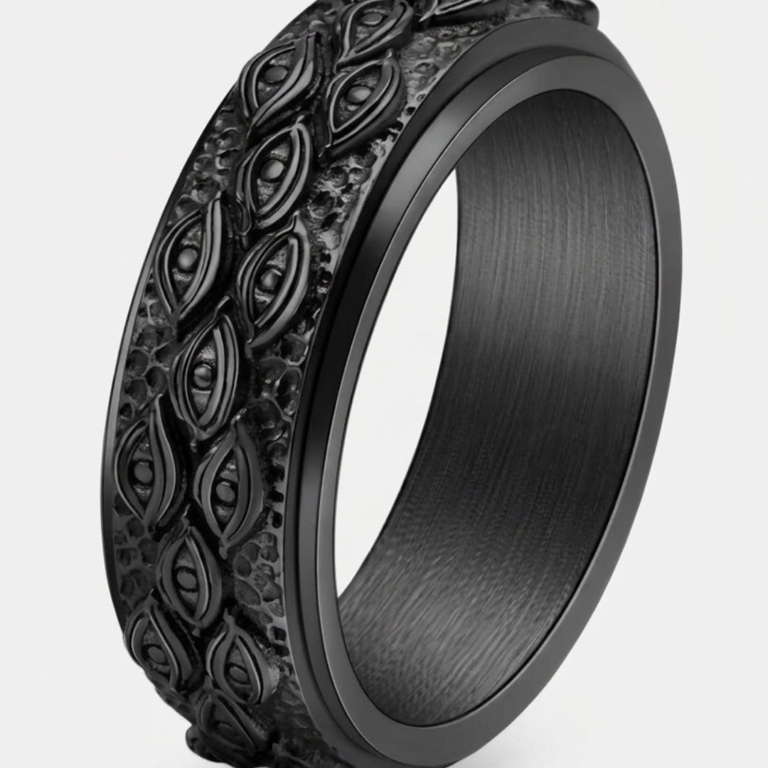 Statement Ring met Oogmotief voor Heren