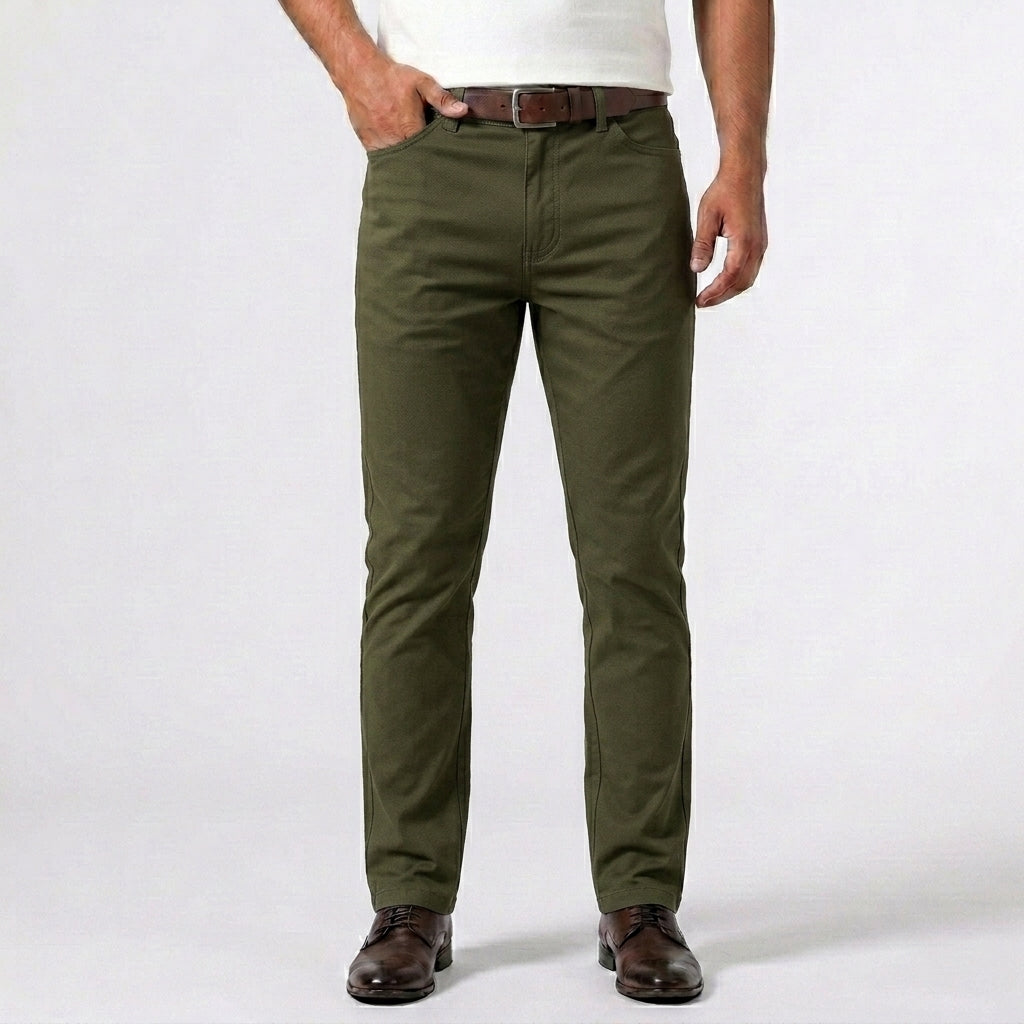 Rekbare chino broek voor heren