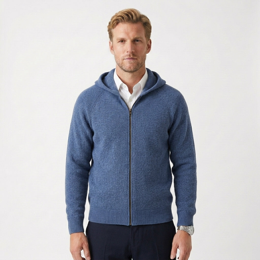Cardigan met capuchon voor heren