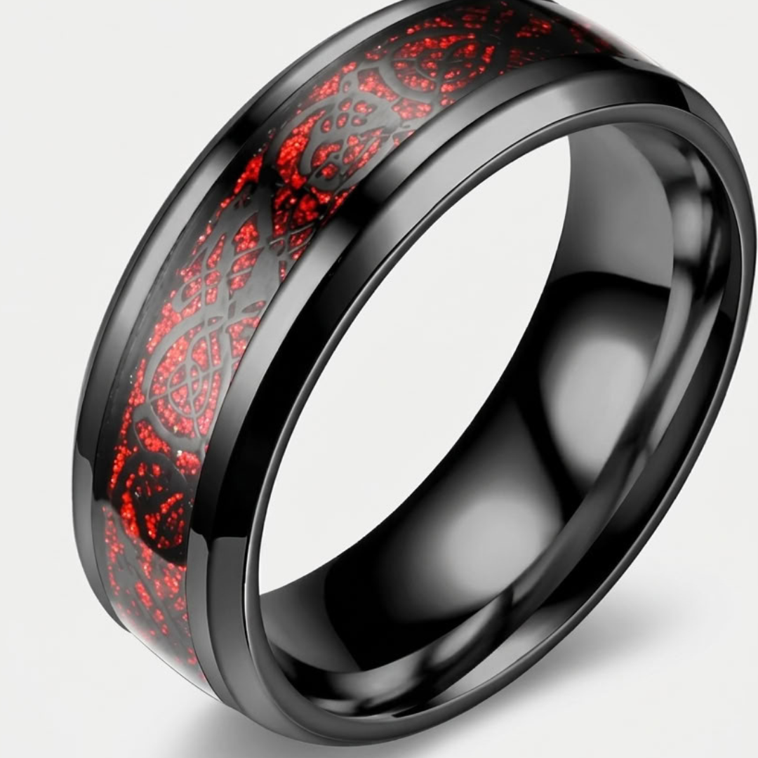 Sculpturale Drakenring voor Heren