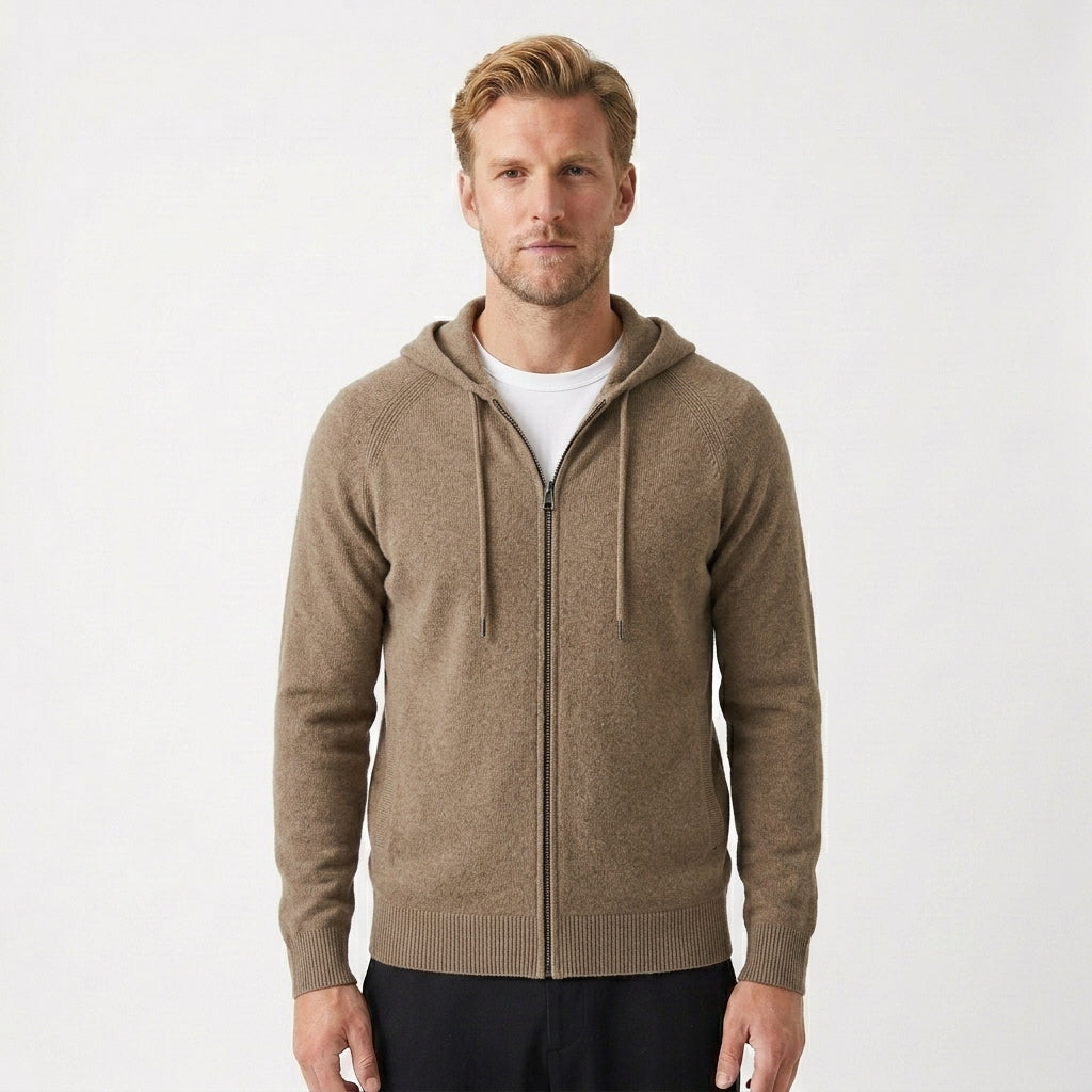 Cardigan met capuchon voor heren