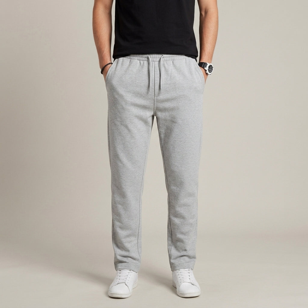Katoenrijke Joggingbroek met Wijde Pijpen voor Heren