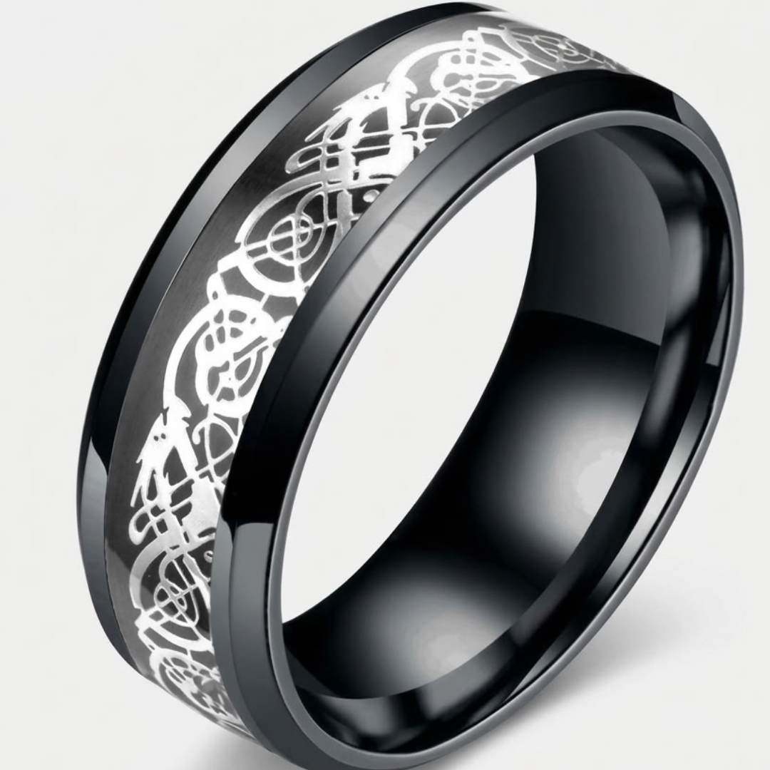 Sculpturale Drakenring voor Heren