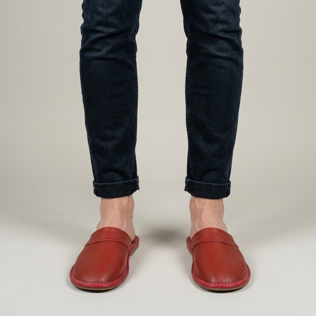 Warme instap pantoffels met comfortabele pasvorm voor heren