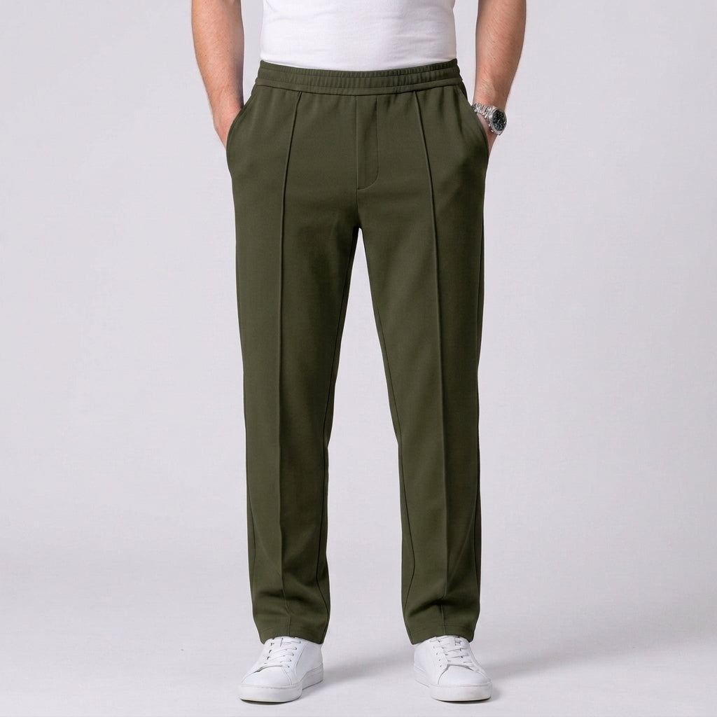 Sportbroek met trekkoord, rechte pijpen en slim fit voor heren
