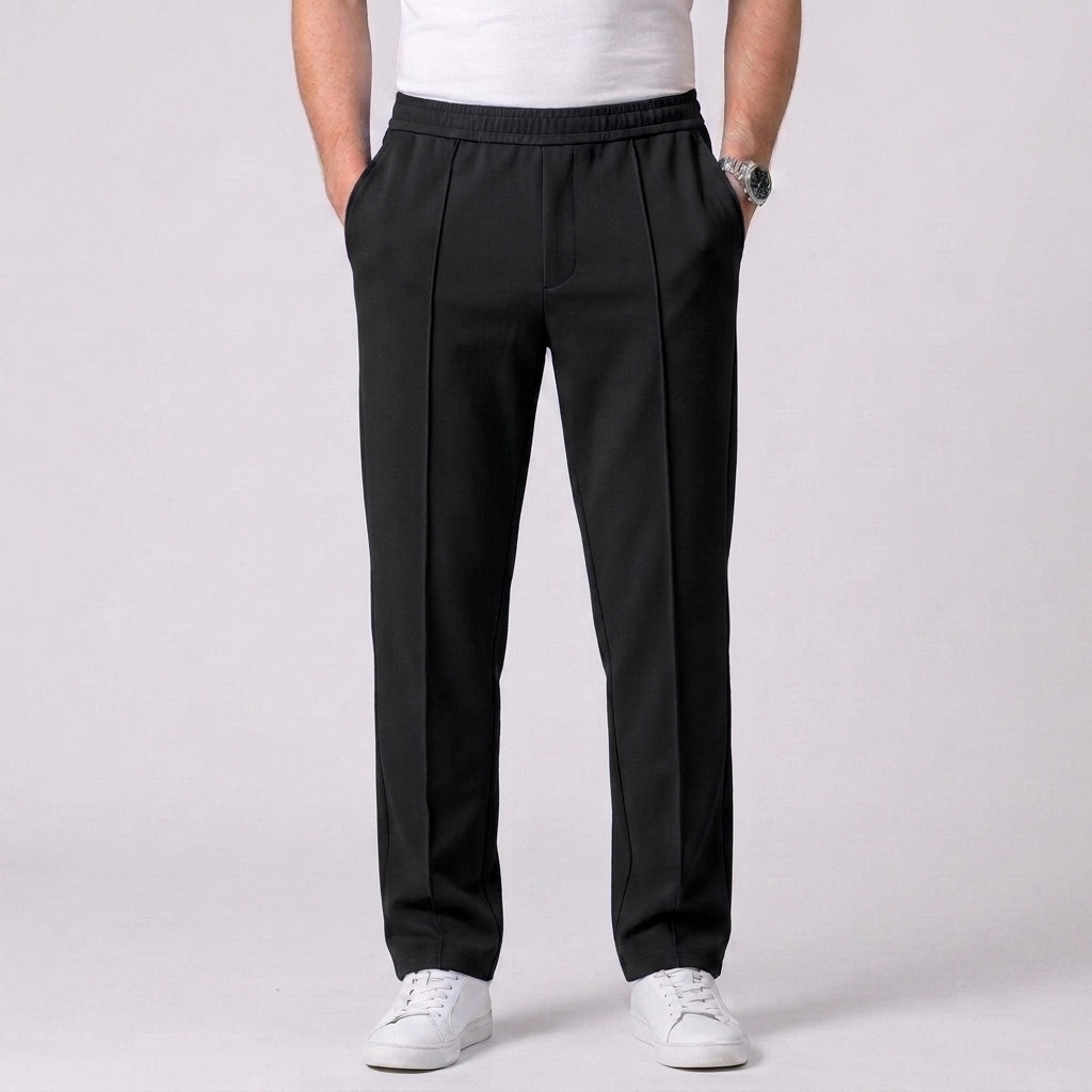 Sportbroek met trekkoord, rechte pijpen en slim fit voor heren