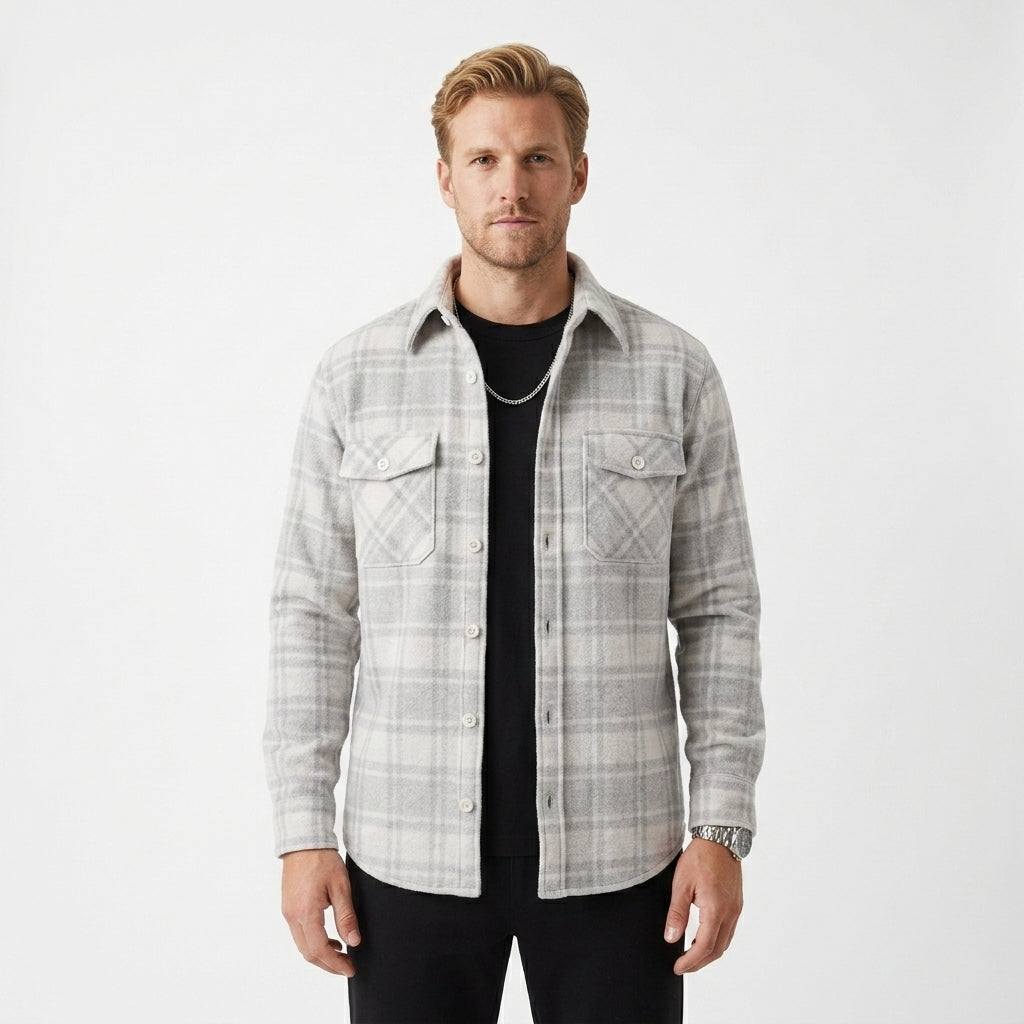 Geruit wintershirt voor heren