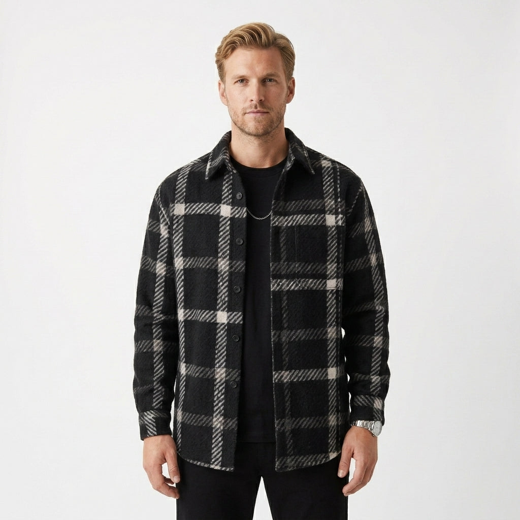 Geruit wintershirt voor heren