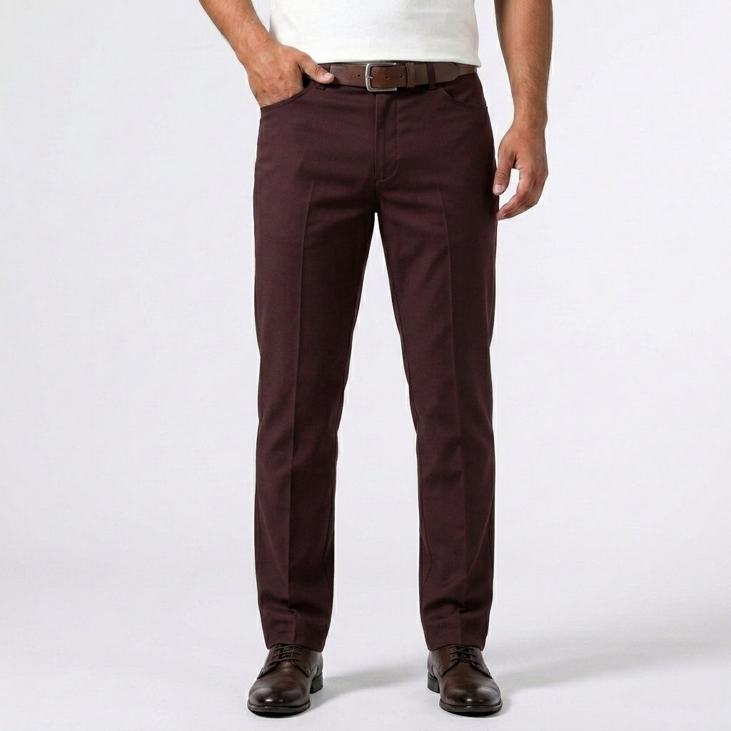 Stretch Casual Broek Met Rechte Pasvorm Voor Heren