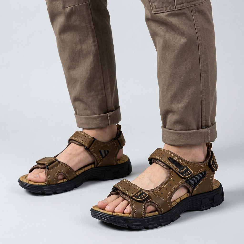 Comfortsandalen met ondersteunend voetbed en verstelbare pasvorm voor heren