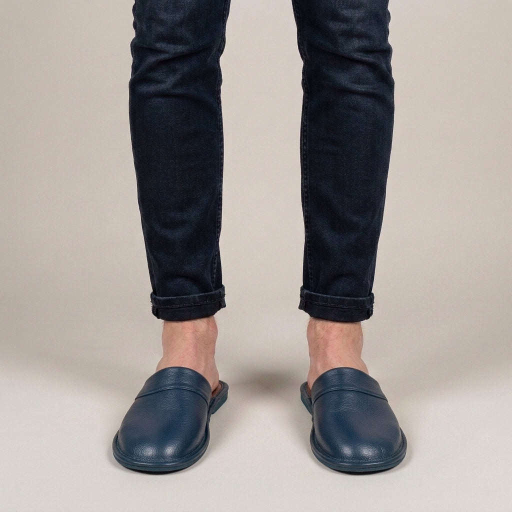 Warme instap pantoffels met comfortabele pasvorm voor heren