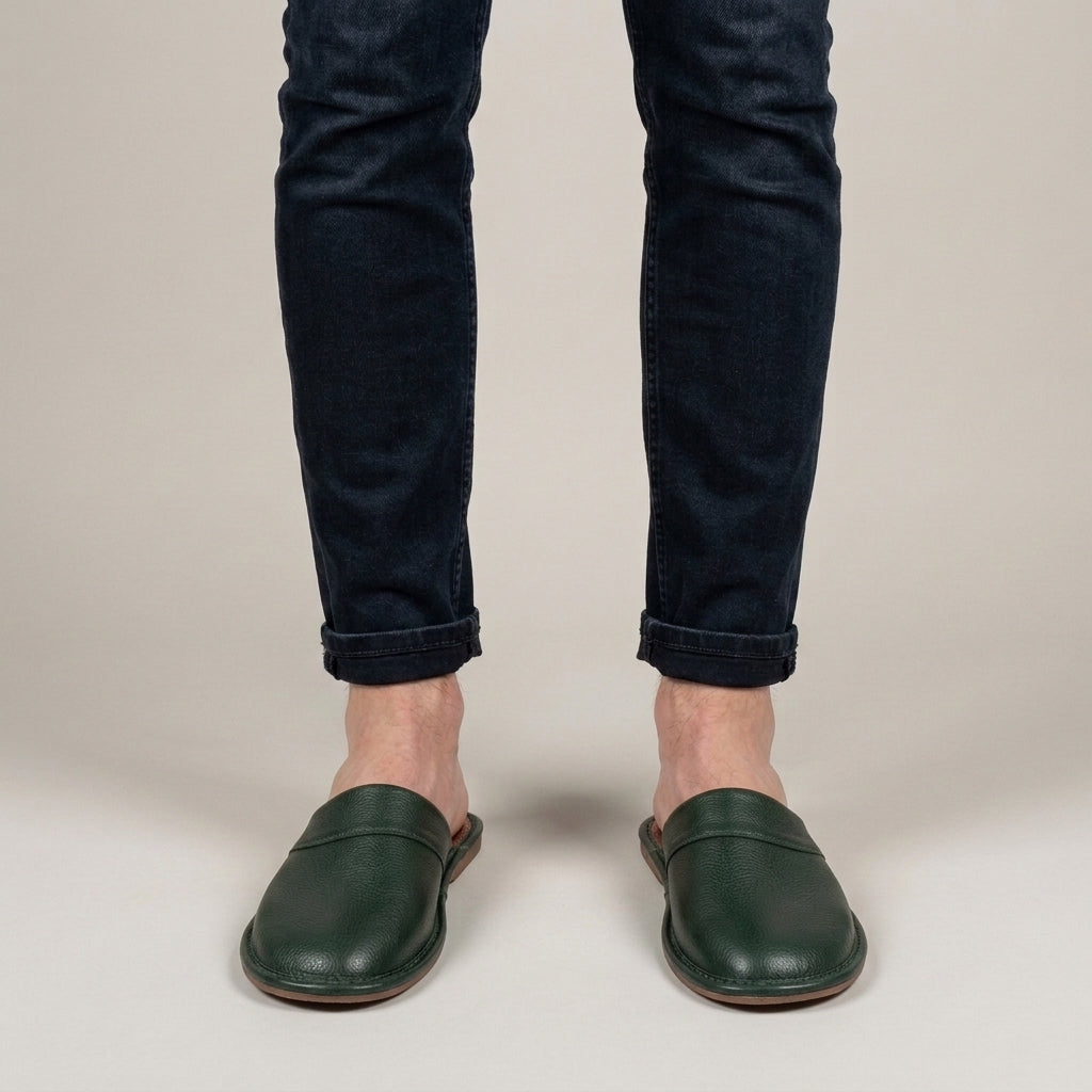 Warme instap pantoffels met comfortabele pasvorm voor heren
