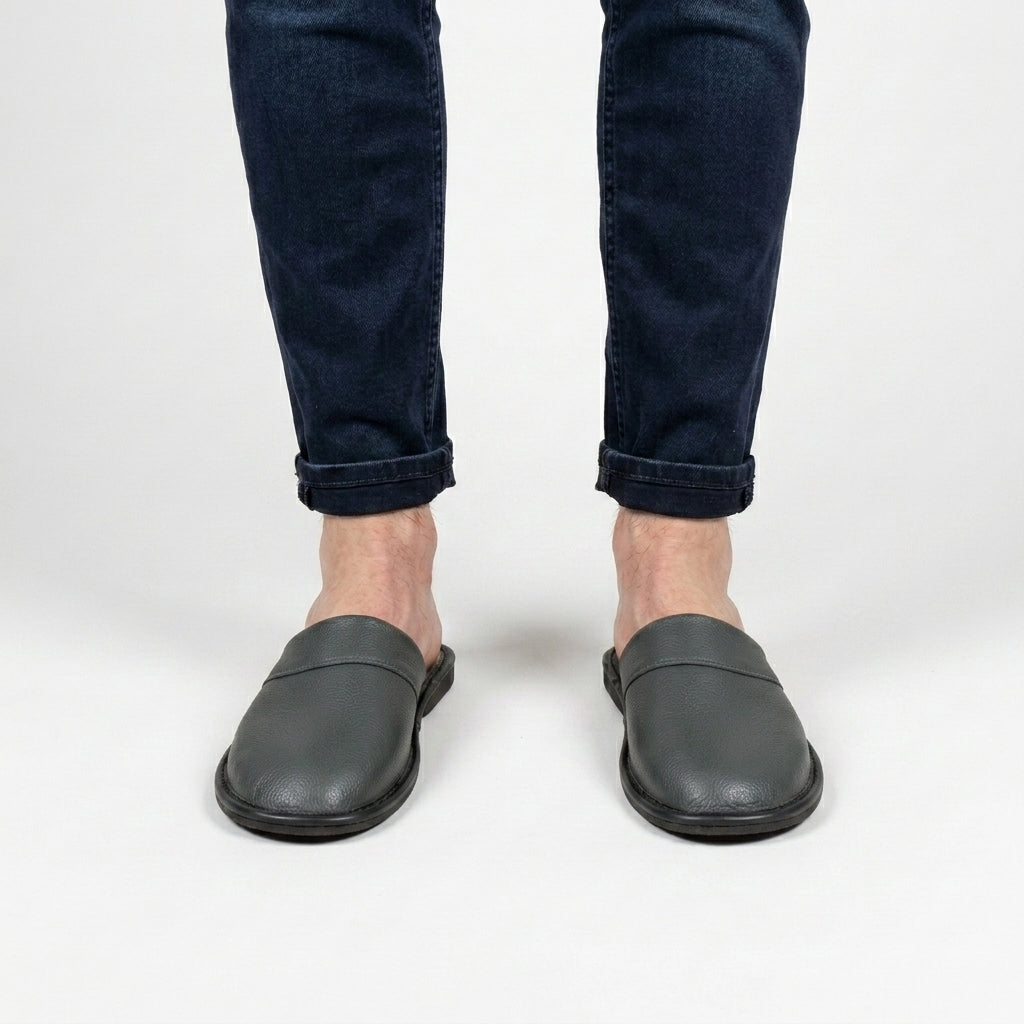 Warme Instap Pantoffels Met Ruime Pasvorm Voor Heren