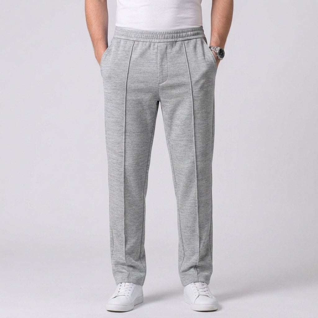 Sportbroek met trekkoord, rechte pijpen en slim fit voor heren