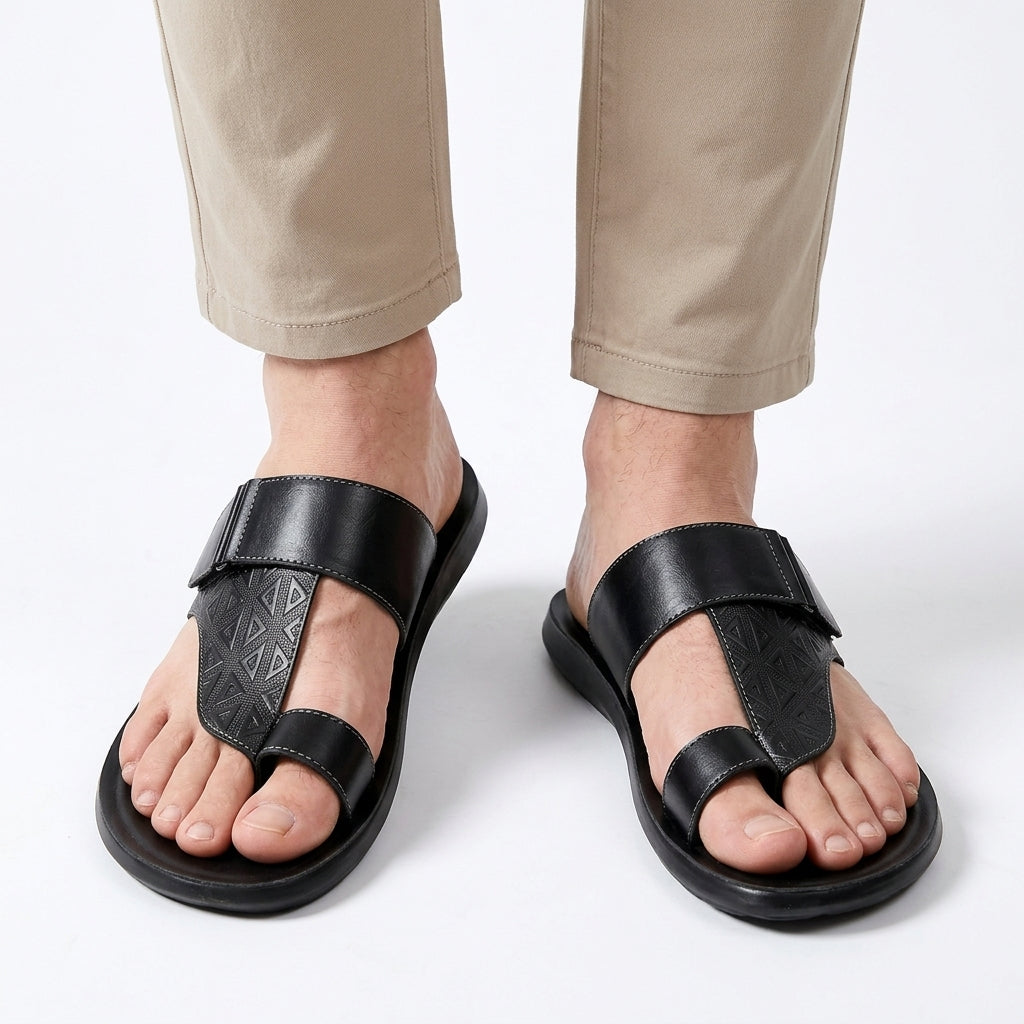 Ondersteunende Sandalen Met Teenlus Voor Heren
