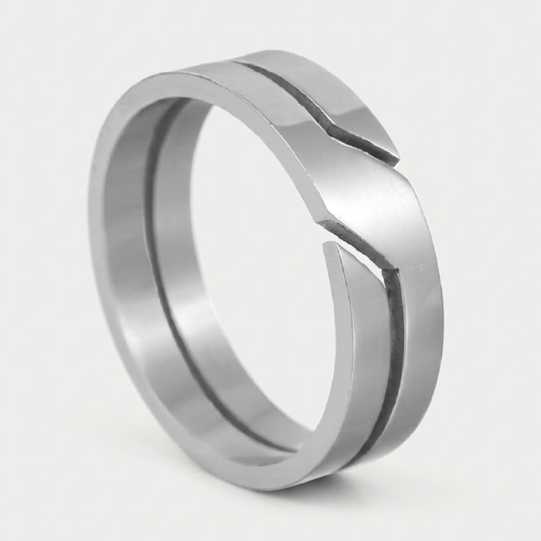 Sculpturale Statement Ring voor Heren