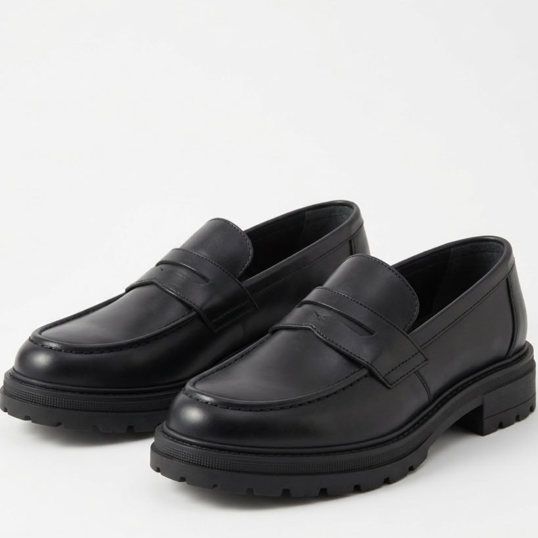 Leren Penny Loafers met Klassiek Instapmodel voor Heren