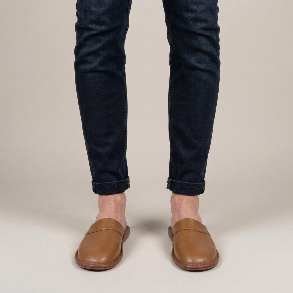 Warme instap pantoffels met comfortabele pasvorm voor heren