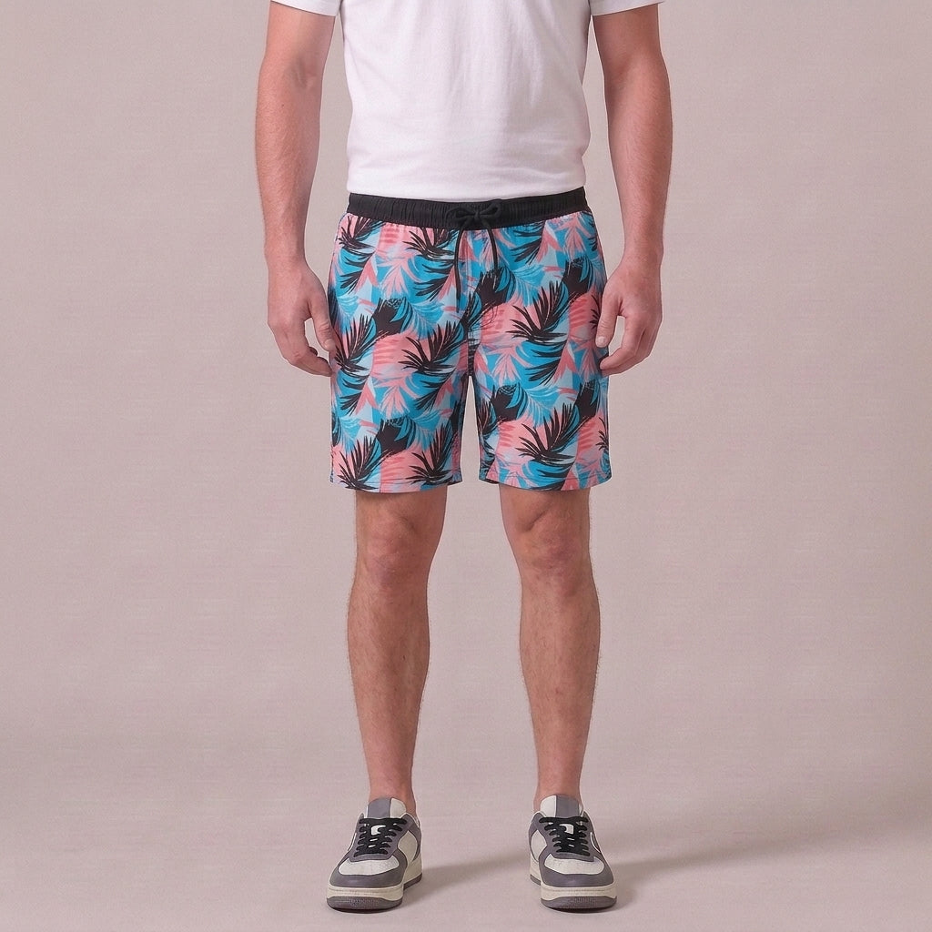 Zwembroek met flamingoprint en verstelbaar trekkoord voor heren