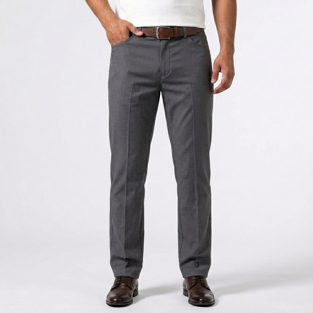 Stretch Casual Broek Met Rechte Pasvorm Voor Heren
