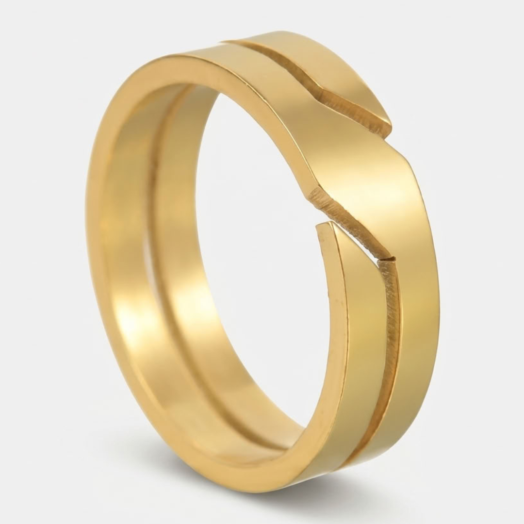 Sculpturale Statement Ring voor Heren