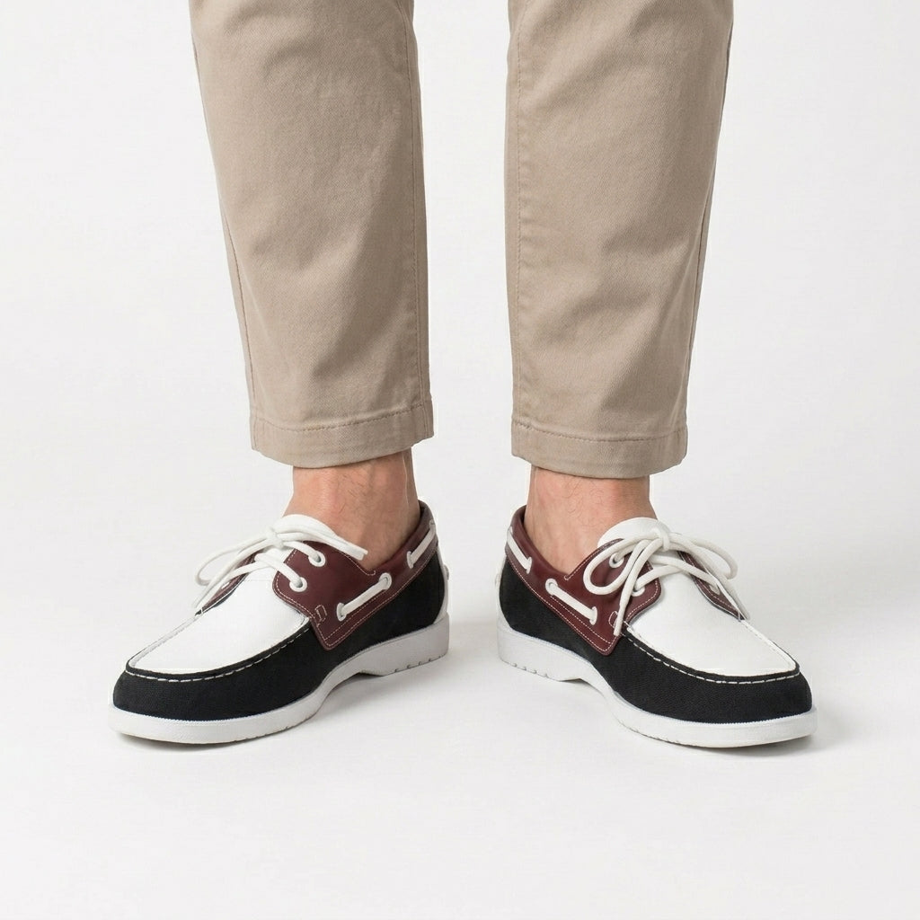 Klassieke Bootschoenen Met Veterdetails Voor Heren