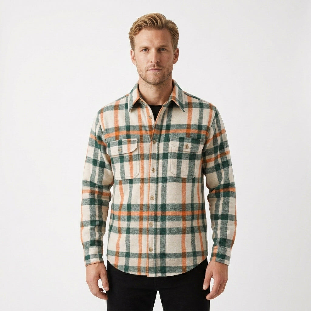 Geruit wintershirt voor heren