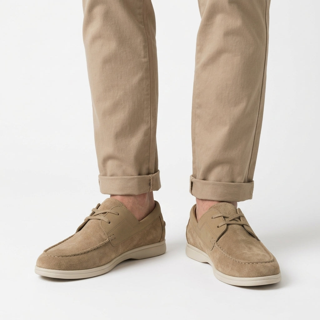 Lage Veterschoenen Met Verfijnde Stikdetails Voor Heren