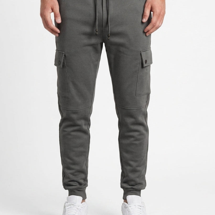 Cropped Joggingbroek met Trekkoord en Utility-Zak voor Heren