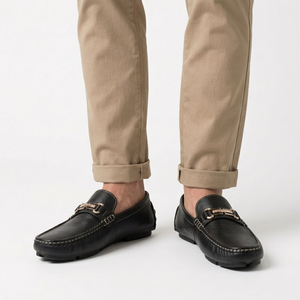 Elegante Instappers Met Goudkleurig Detail Voor Heren