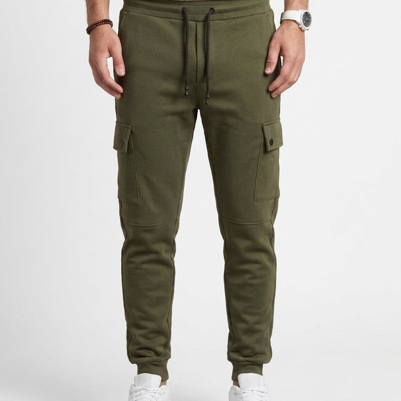 Cropped Joggingbroek met Trekkoord en Utility-Zak voor Heren