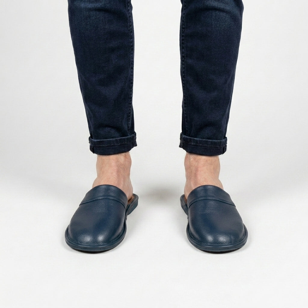 Warme Instap Pantoffels Met Ruime Pasvorm Voor Heren
