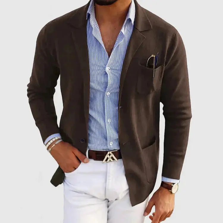 HOLLANDEN | GEBREIDE BLAZER VOOR HEREN
