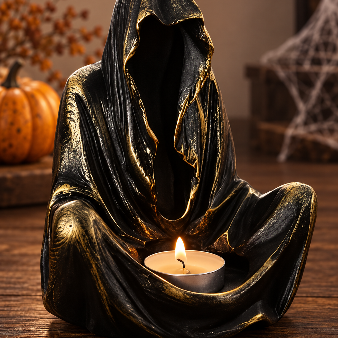 Gotische kaarsenhouder voor Halloween
