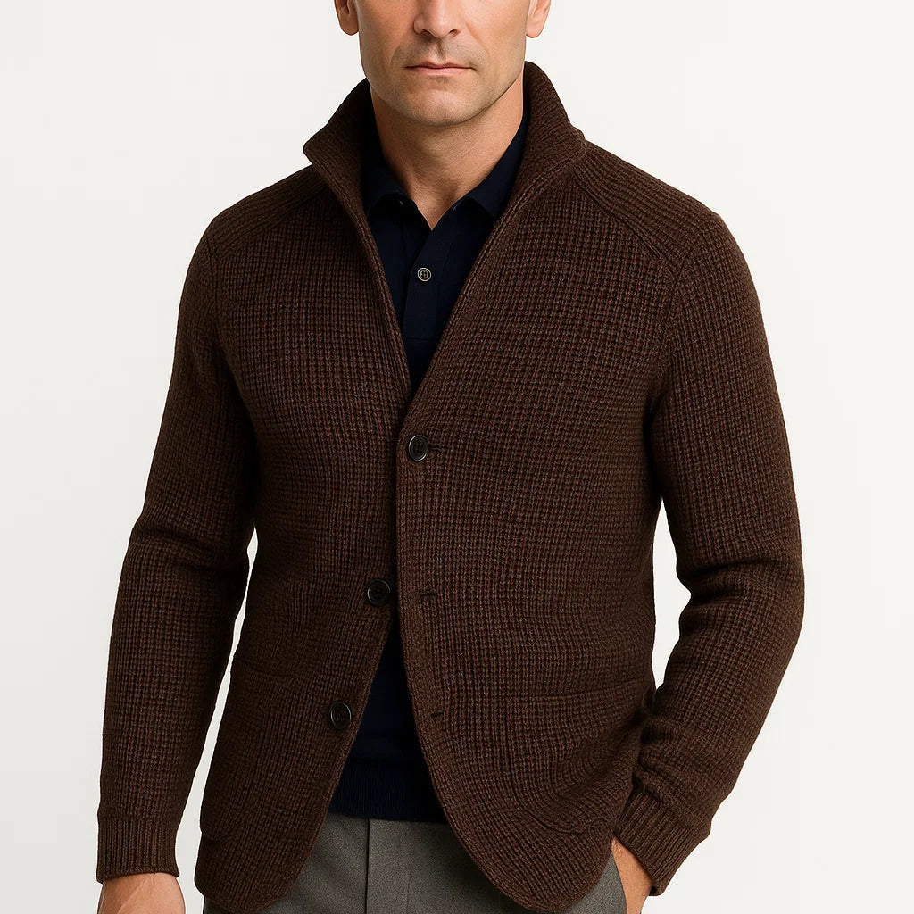 HOLLANDEN | GEBREIDE WOL CARDIGAN VOOR HEREN