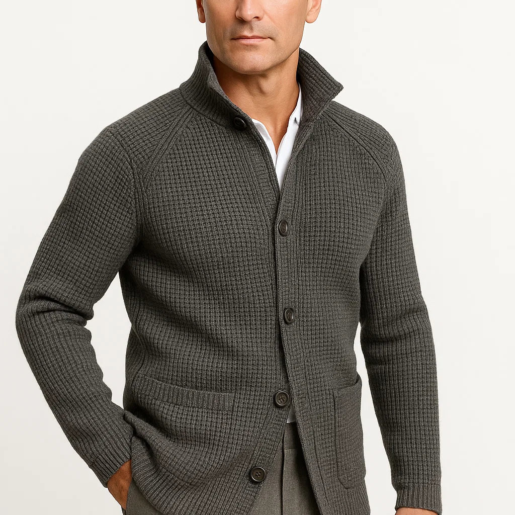 HOLLANDEN | GEBREIDE WOL CARDIGAN VOOR HEREN