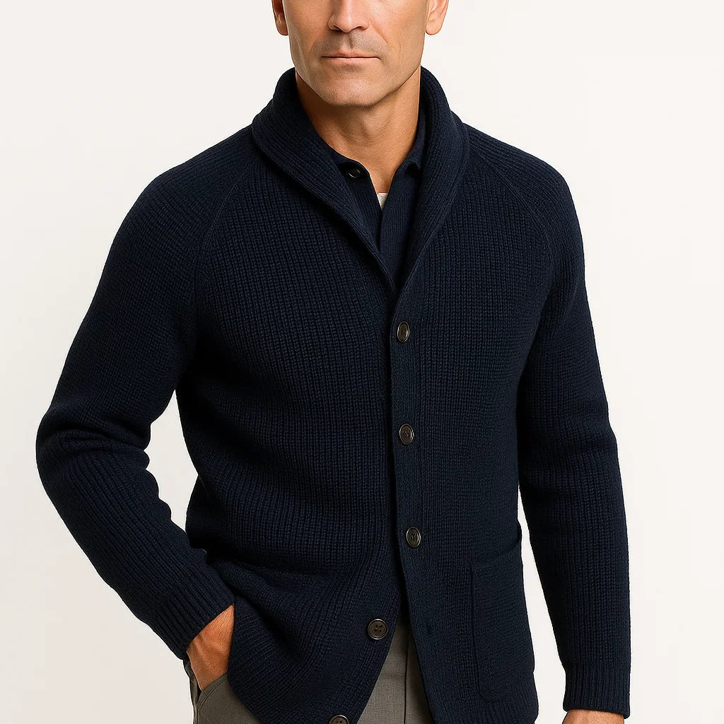 HOLLANDEN | GEBREIDE WOL CARDIGAN VOOR HEREN