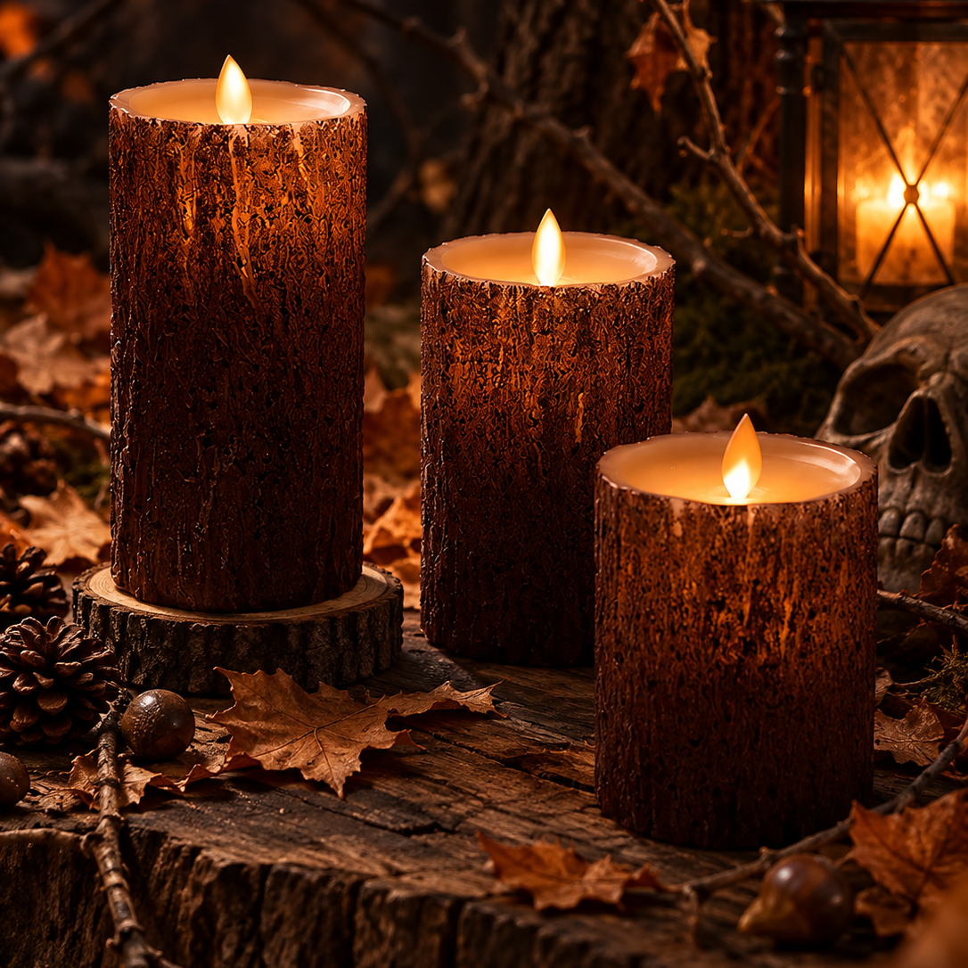 Vlamloze LED-stompkaarsen voor Halloween