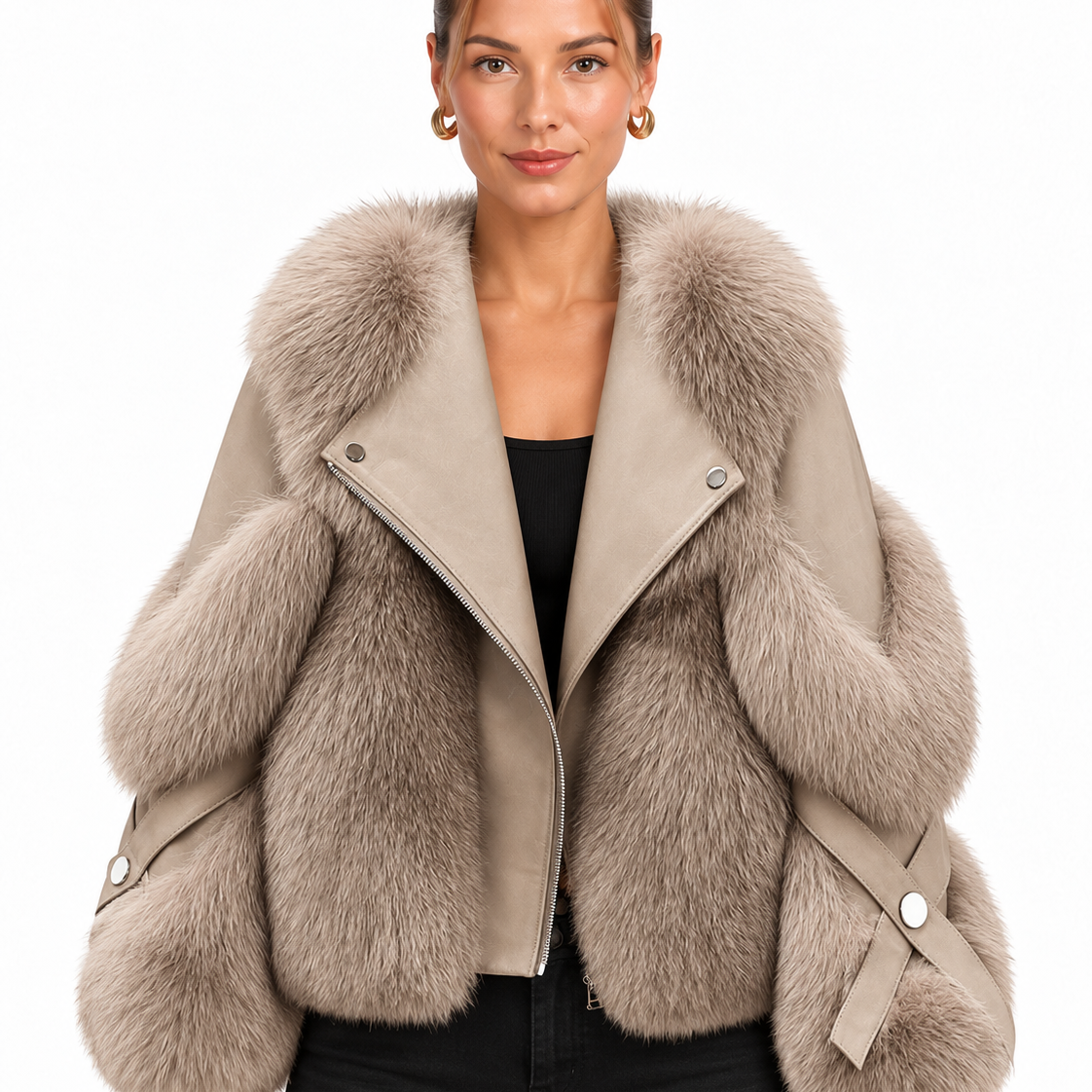 Getailleerde Jas met Oversized Kraag voor Dames