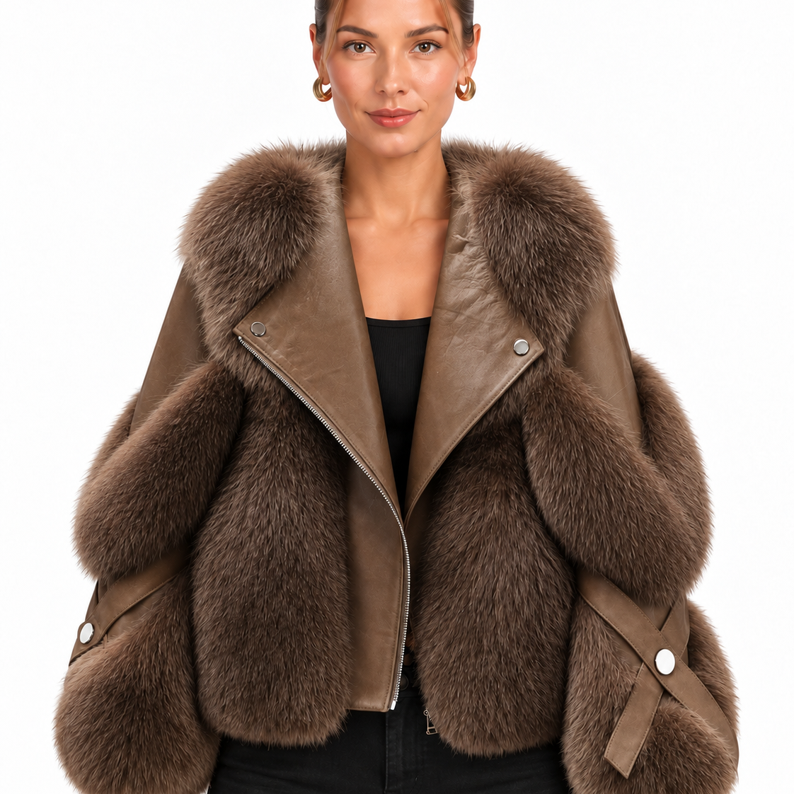 Getailleerde Jas met Oversized Kraag voor Dames