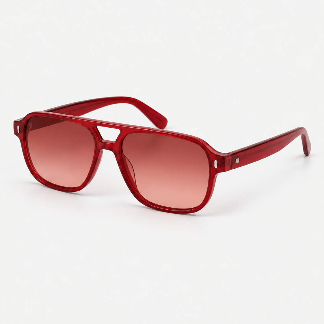 Acetaat Aviator Zonnebril met Gradient Lenzen voor Heren