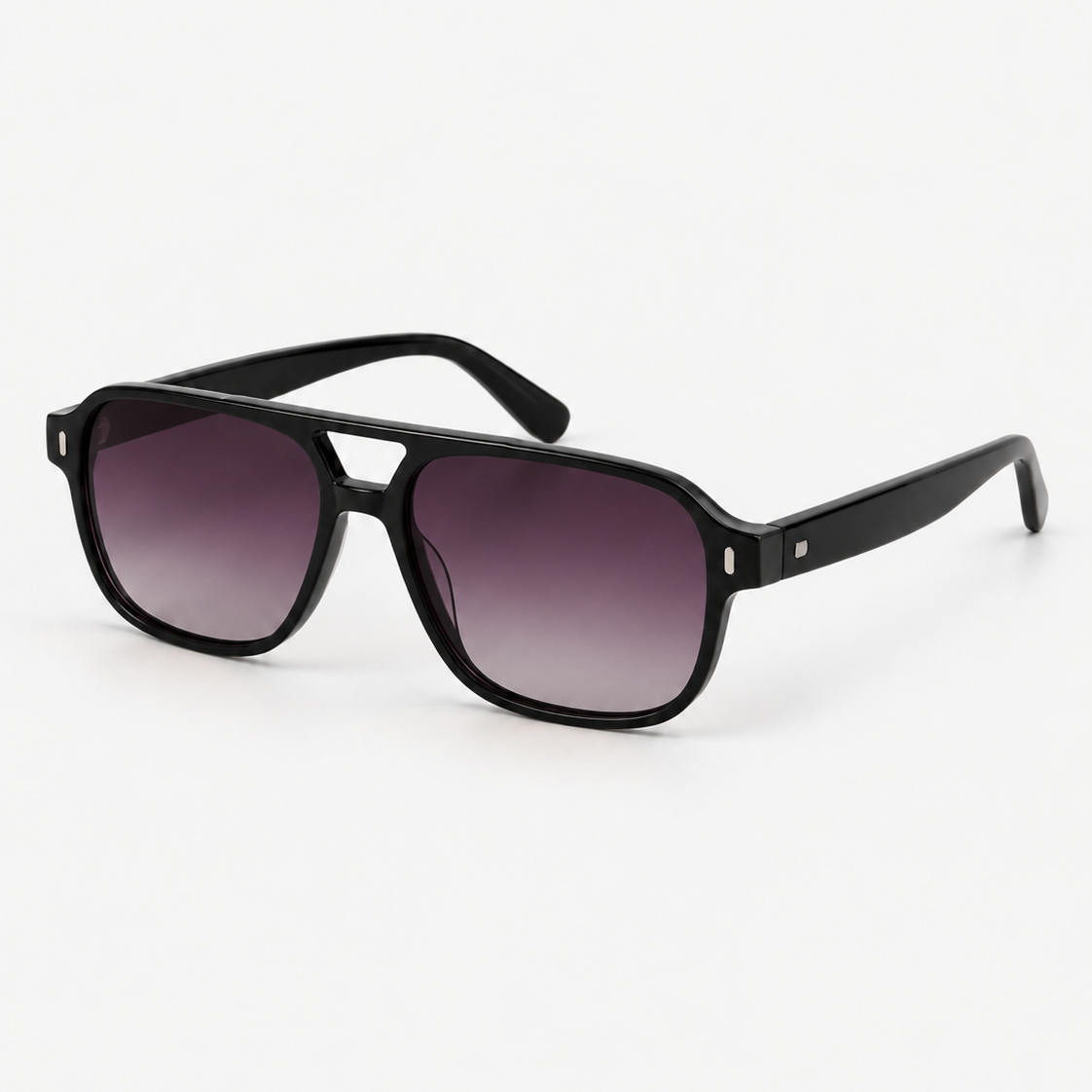 Acetaat Aviator Zonnebril met Gradient Lenzen voor Heren