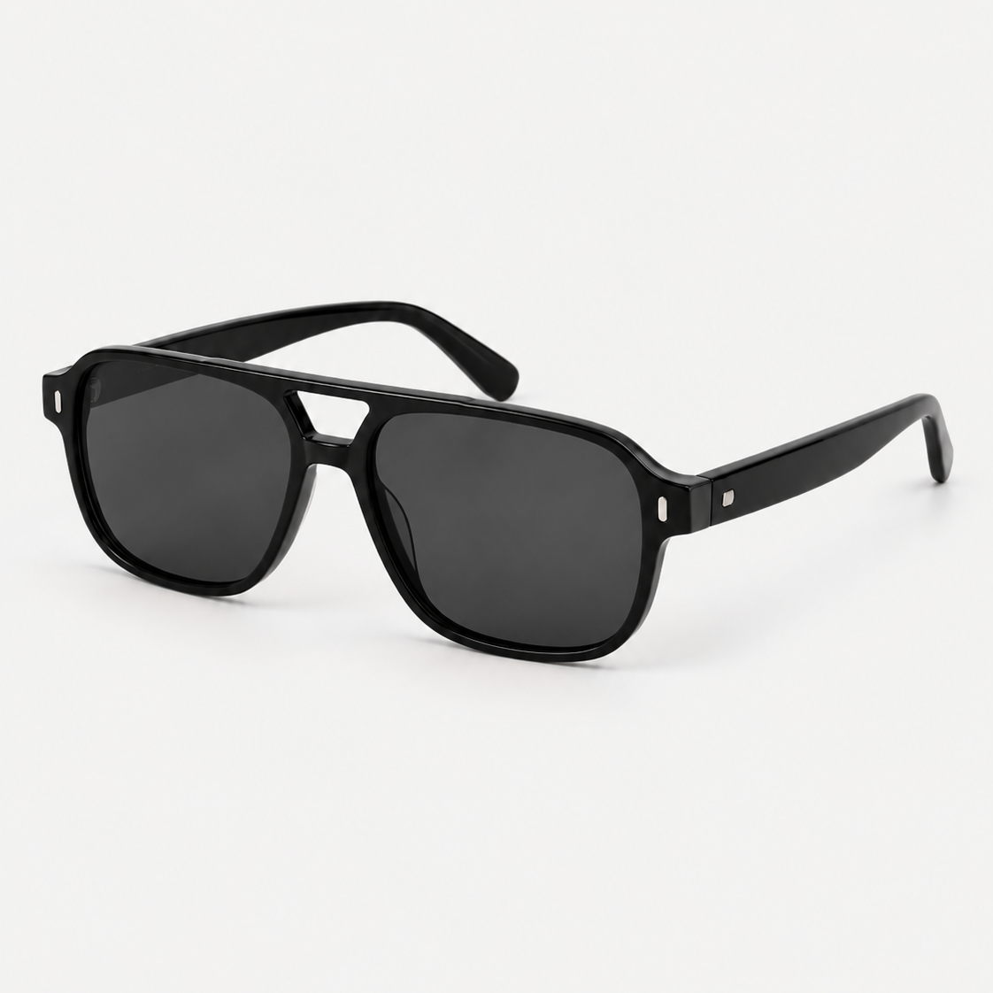 Acetaat Aviator Zonnebril met Gradient Lenzen voor Heren