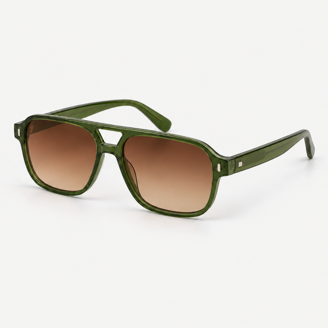 Acetaat Aviator Zonnebril met Gradient Lenzen voor Heren