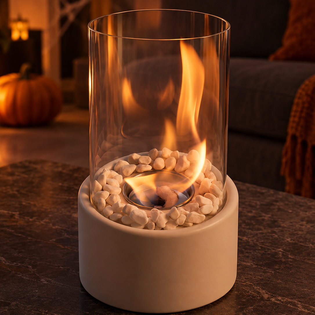 Decoratieve glazen olielamp voor Halloween