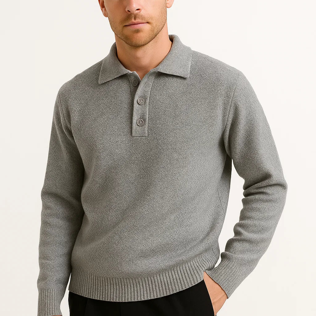 HOLLANDEN | CLASSIC KNIT POLO SWEATER VOOR HEREN