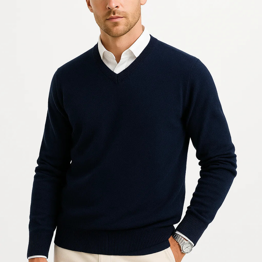 HOLLANDEN | V-HALS GEBREIDE SWEATER VOOR HEREN