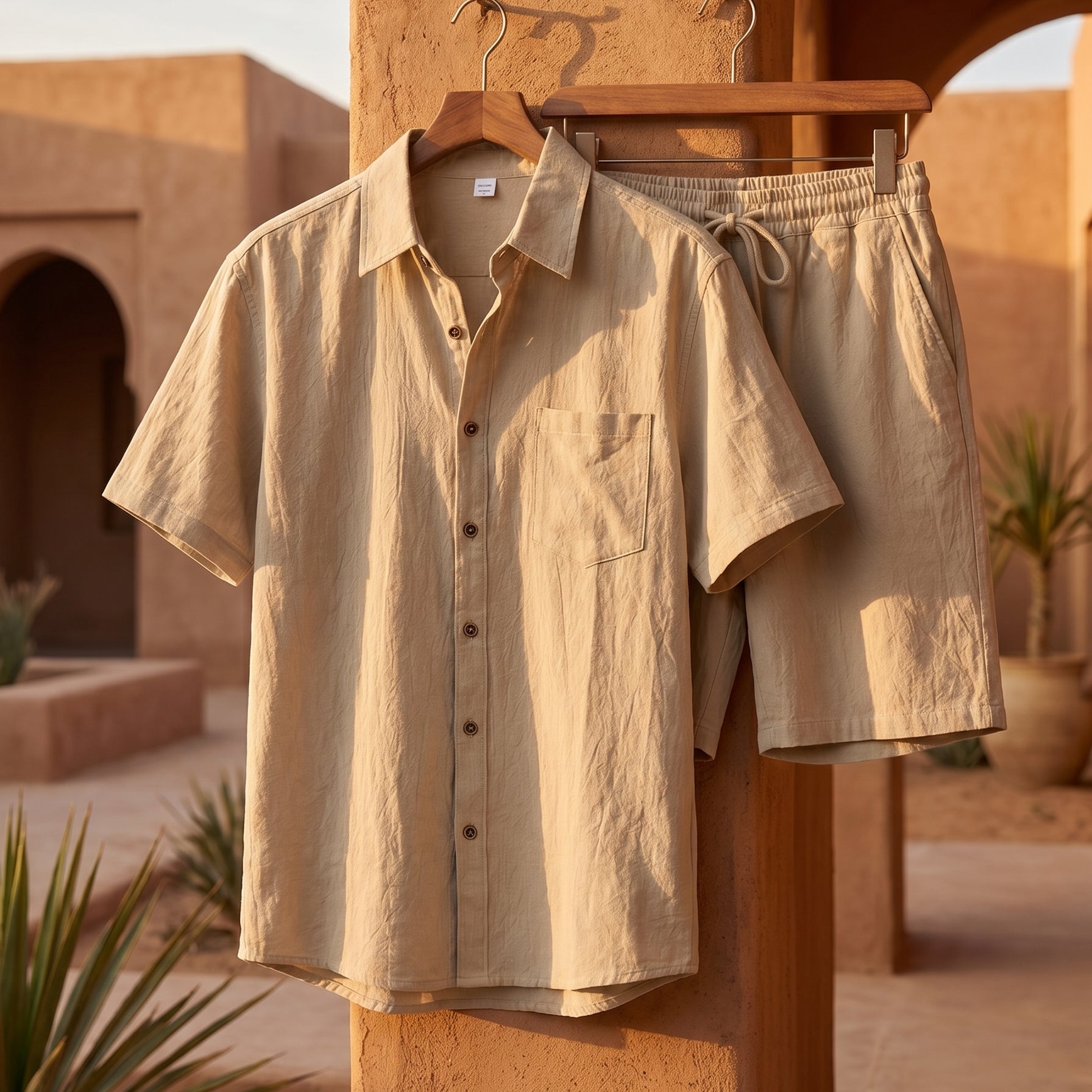 Hollanden | Set met overhemd en korte broek voor heren
