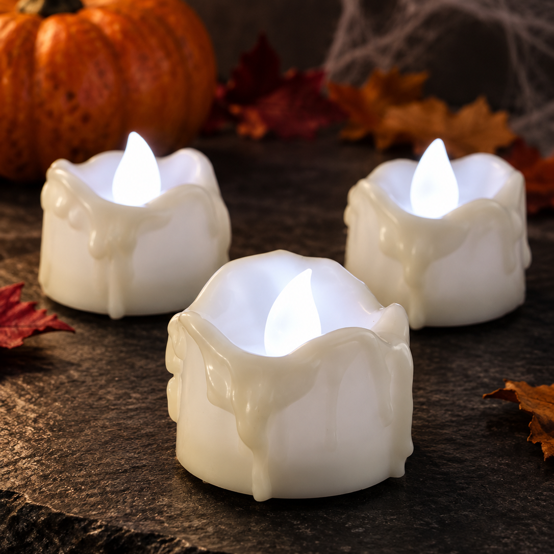 Mini vlamloze LED-kaarsen voor Halloween